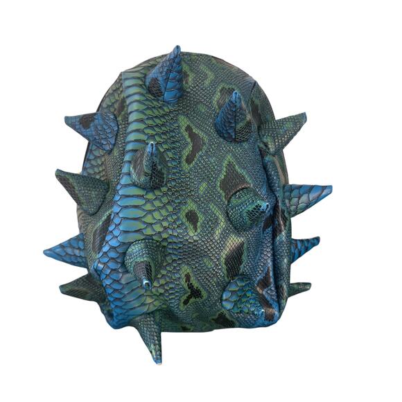 MadPax Backpack Spiketus Rex Pactor Blue Mamba Spikes Reptile Green Faux Leather main image 9